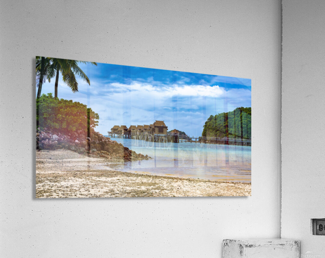 Likuliku water bungalows Acrylic Print