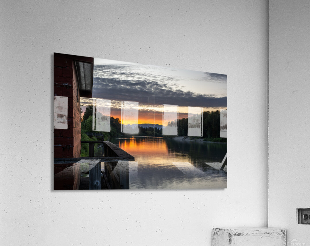 Sunset Fort Langley British Columbia on the Fraser river 2 Acrylic Print