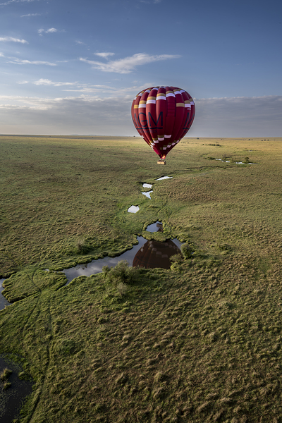  Hot air balloon Masai Mara Valley Africa by Randy Roy Photography