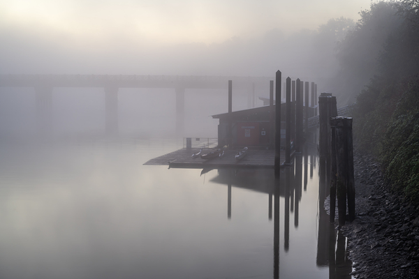 Fort Langley British Columbia Fog 2 Print