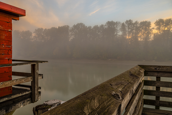 Fort Langley British Columbia Fog by Randy Roy Photography