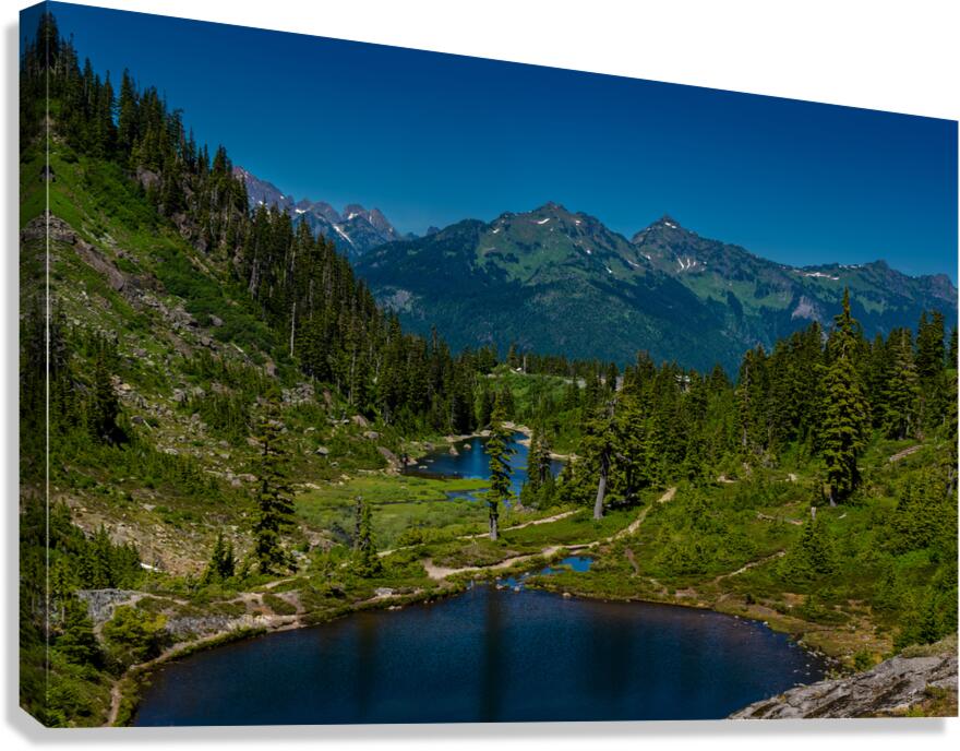 Bagley Lakes at Mt Baker Washington State USA Canvas Print