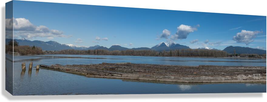 Golder Ears Mountains from brae Island Canvas Print