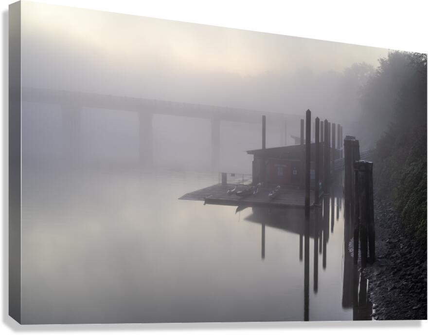 Fort Langley British Columbia Fog 2 Canvas Print
