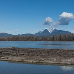 Golder Ears Mountains from brae Island