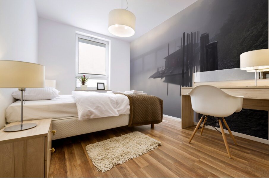 Fort Langley British Columbia Fog 2 Mural print