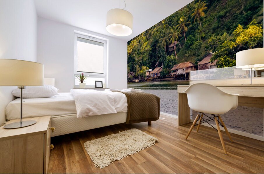 Village of honiara Mural print