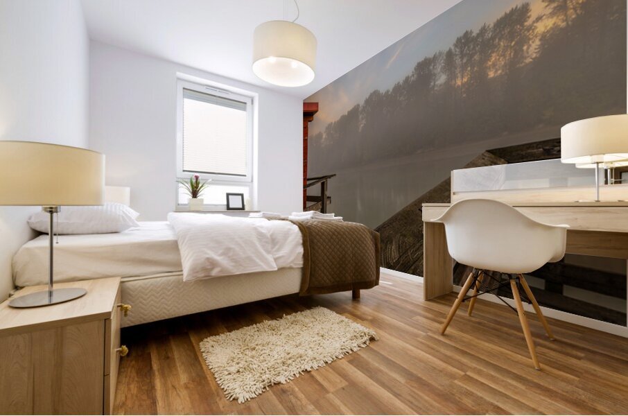 Fort Langley British Columbia Fog Mural print