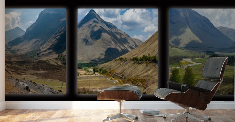 triptych image of scotland Wall Murals