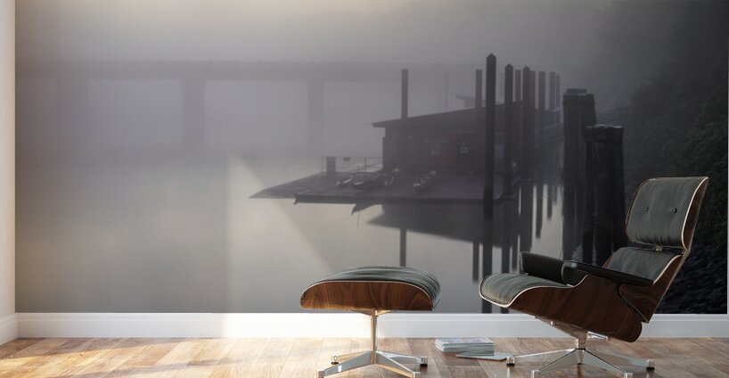 Fort Langley British Columbia Fog 2 Wall Murals