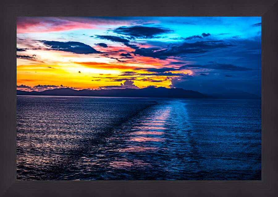 Sunset Solomon Islands Picture Frame print