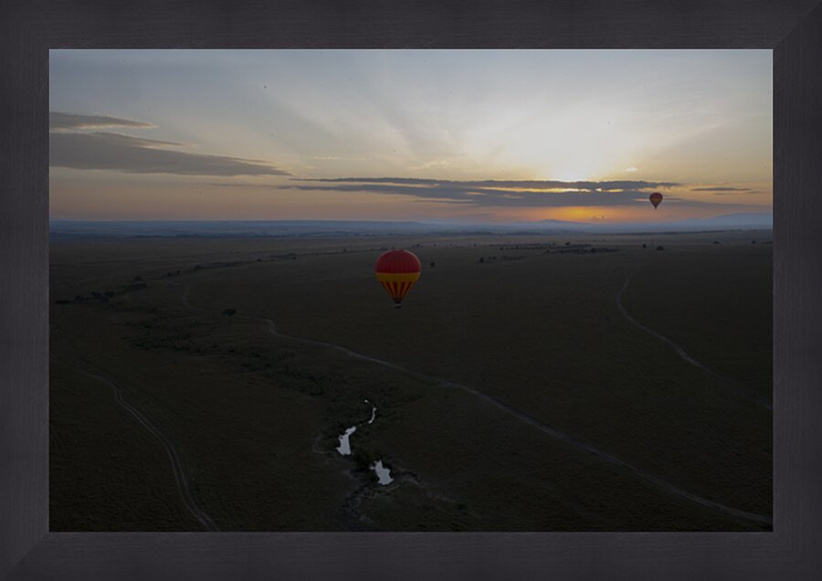 Balloons over Masai Mara Africa Picture Frame print
