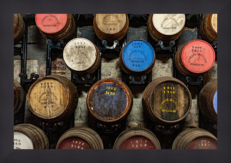 Glengoyne Distillery north of Glasgow Scotland Picture Frame print