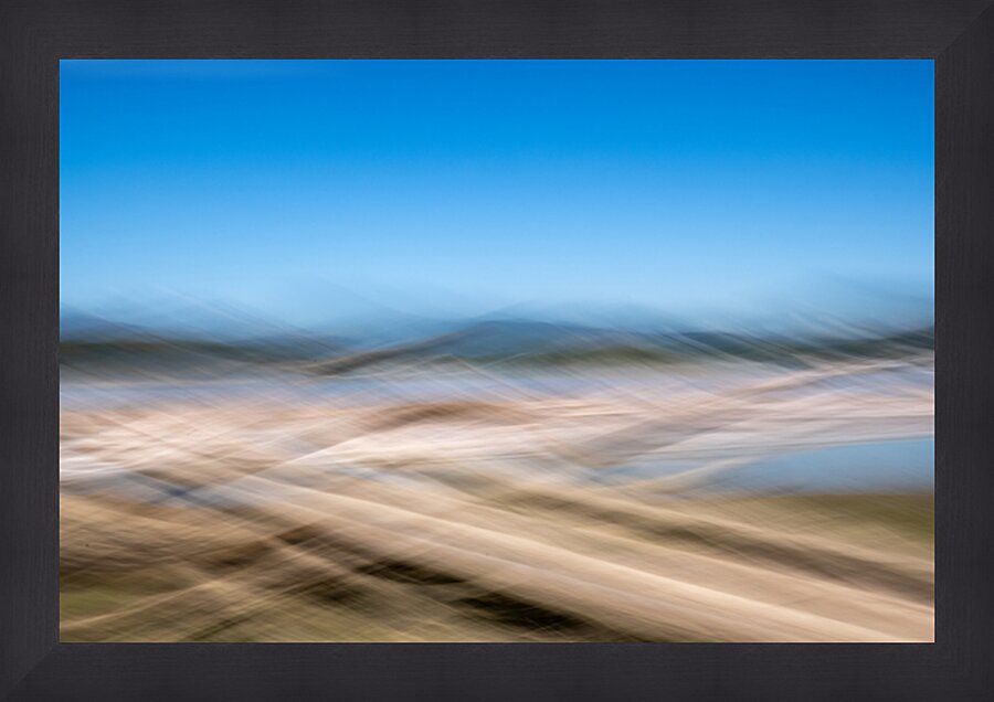 Log booms Fraser river Fort Langley British Columbia Canada Picture Frame print