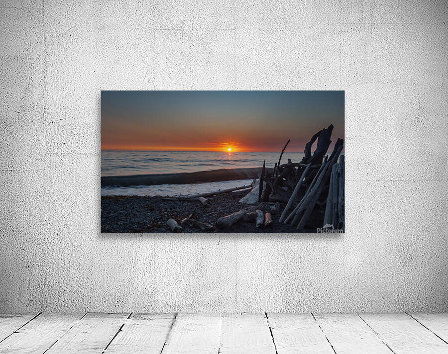 Fort Ebey beach ICM sunset Wall Preview