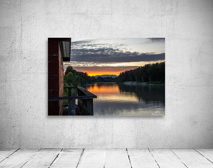 Sunset Fort Langley British Columbia on the Fraser river 2 Wall Preview