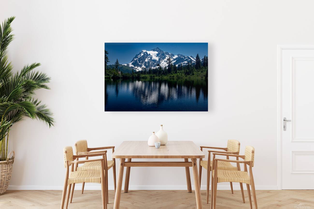 Picture lake Mt.Shuksan at Mt Baker Washington St Reproduction