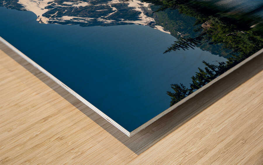 Picture lake Mt.Shuksan at Mt Baker Washington St Wood print