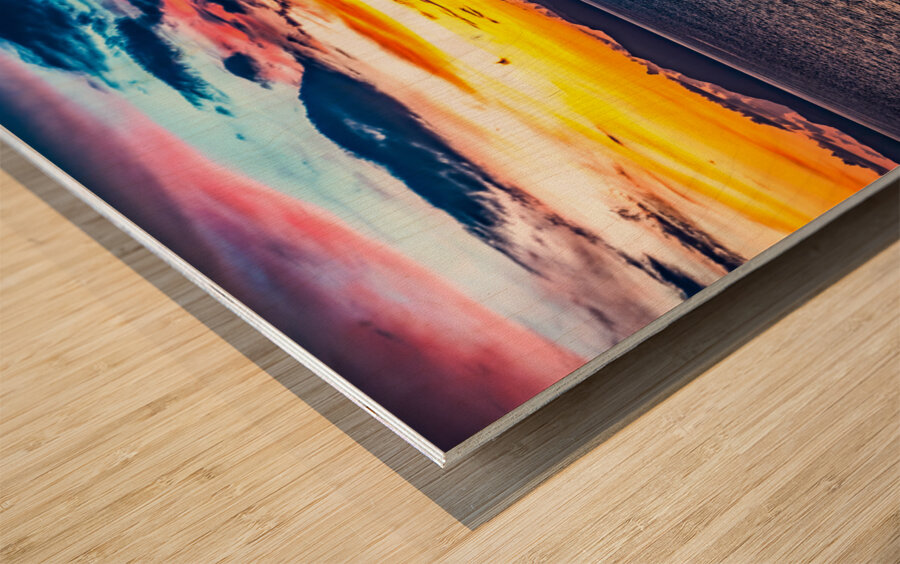 Sunset Solomon Islands Wood print