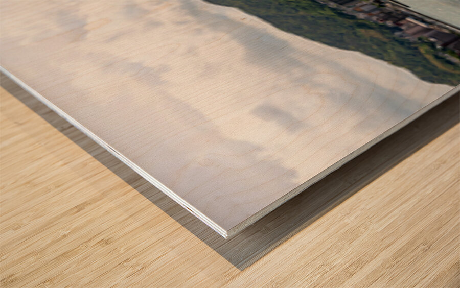 The kanmon straights Wood print