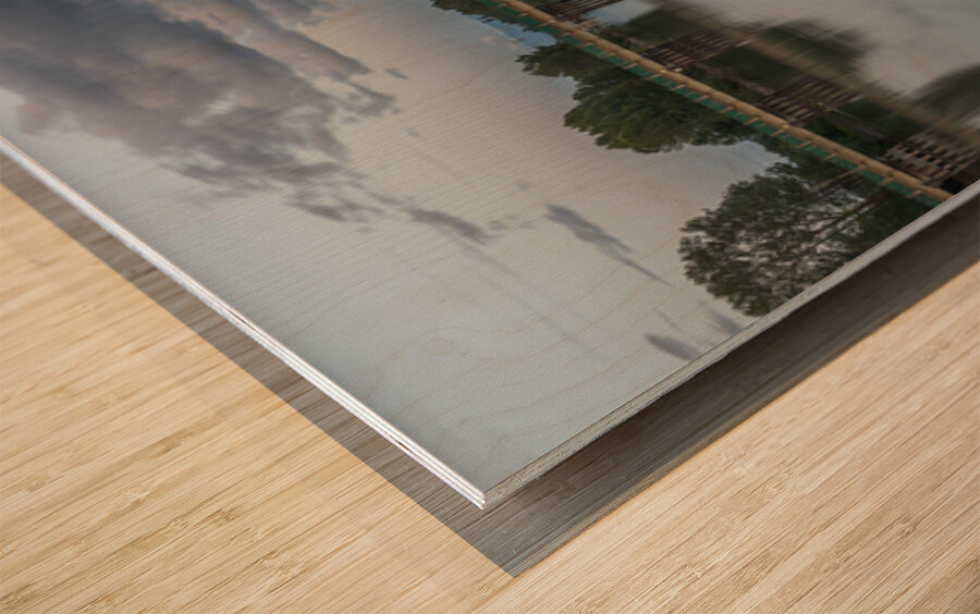 Sunset Fort Langley Wood print