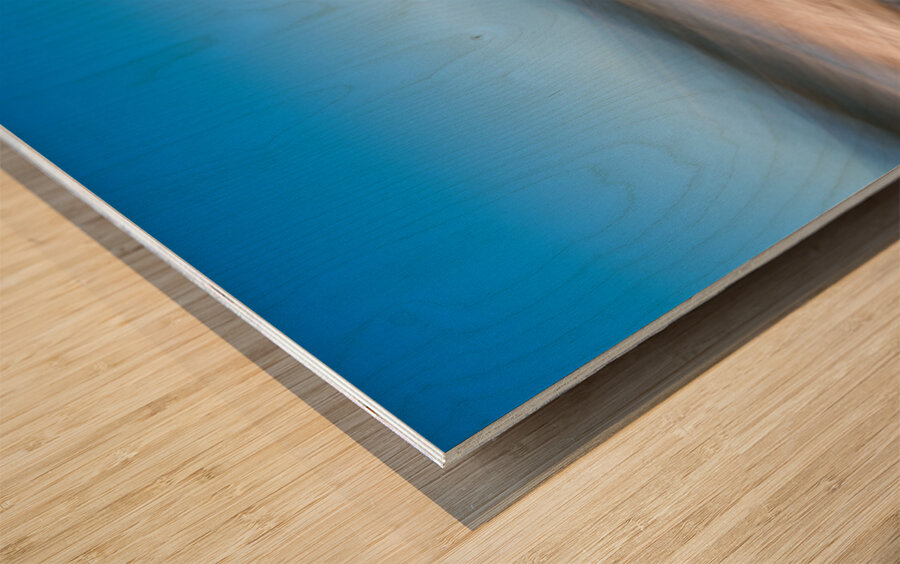 Log booms Fraser river Fort Langley British Columbia Canada Wood print