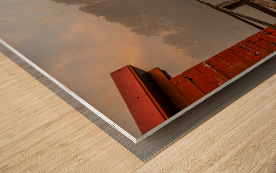 Fort Langley British Columbia Fog Wood print